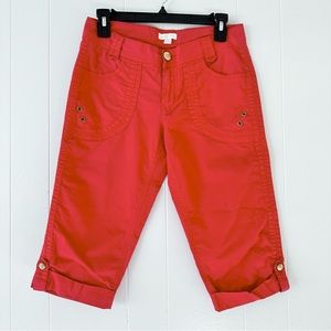 South Pole red y2k low rise cropped capri pants, size 5